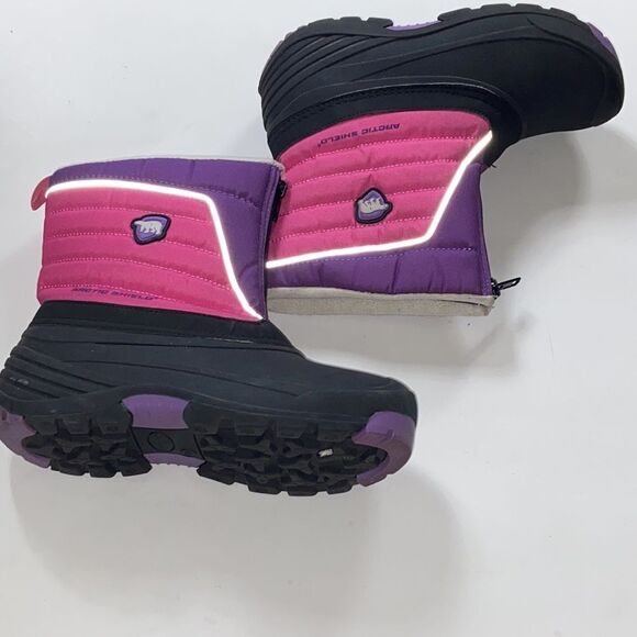 ARCTIC SHIELD SNOW COLOR PINK BLACK PURPLE GIRL SHOES BOOTS SIZE 4 - Picture 14 of 16